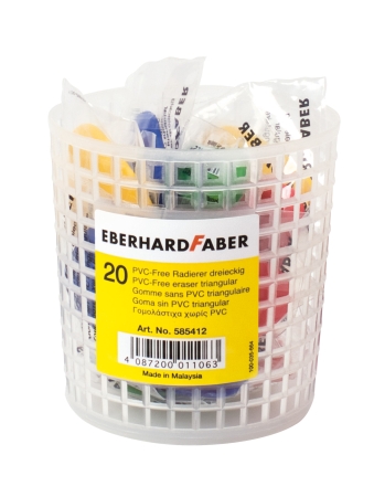 Preview: Eberhard Faber Radierer dreifeckig grün