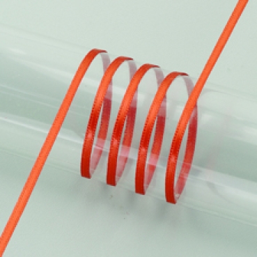 Satinband 3 mm breit pro Meter terracotta