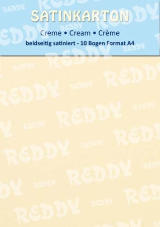 Reddy Cards Kartenkarton A4, beidseitig satiniert creme