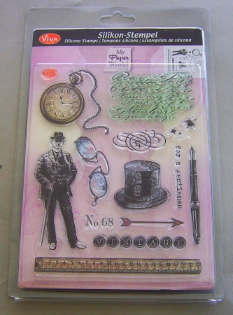 VIVA Decor Transparente Silikon-Stempel Gentleman