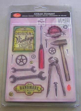 VIVA Decor Transparente Silikon-Stempel Vintage Tools