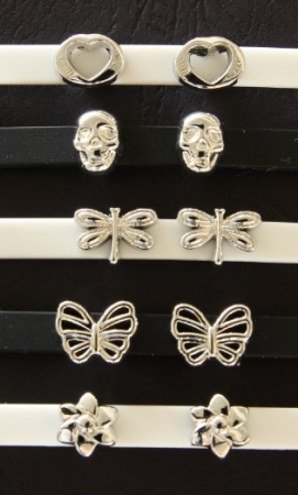 Laurello Schmuckteil Blume I silberfarben Beutel mit 2 Stück