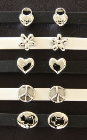 Laurello Schmuckteil Peace silberfarben Beutel mit 2 Stück