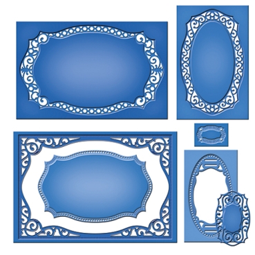 Spellbinder Metallschablone Nestabilites Majestic Majestic Labels Twenty-Five