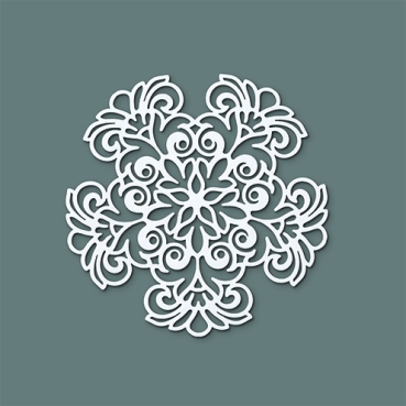 Stencils Ornament 1-teilig 14 cm Durchschnitt