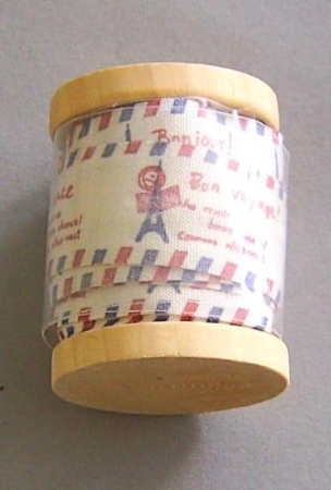 Hobbyfun Holz-Spule ca. 3,5 Meter Band mit französischen Motiven