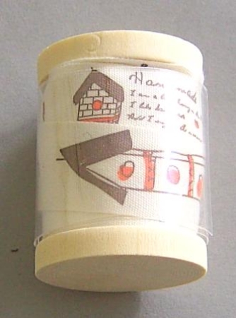 Hobbyfun Holz-Spule ca. 3,5 Meter Band Handmade