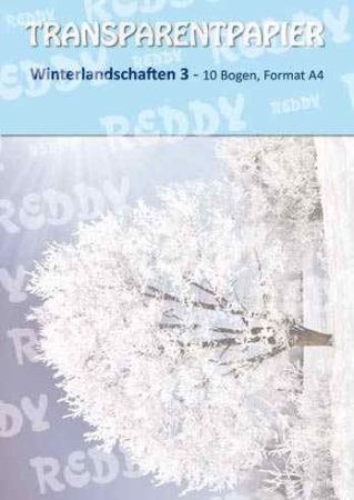 Reddy Cards Transparentpapier A4 bedruckt pro Bogen Winterlandschaft 3