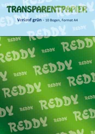 Reddy Cards Transparentpapier A4 bedruckt pro Bogen Verlauf grün