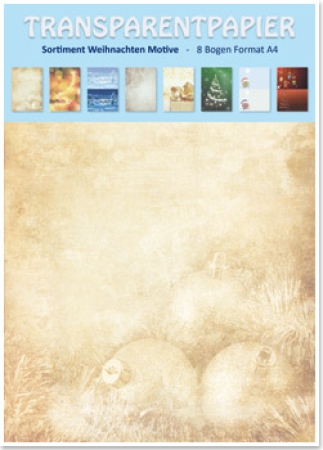 Reddy Cards Transparentpapiersortiment,  A4, weihnachtliche Motive
