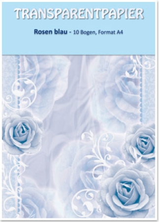 Reddy Cards Transparentpapier,  A4, bedruckt, Rosen blau
