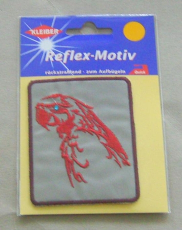 Kleiber Reflexmotiv Papagei 8,5 x 6,5 cm
