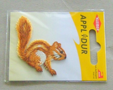 Kleiber Aufbügelmotiv Eichhörnchen 4,5 x 6 cm