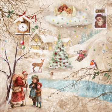 Ambiente Lunch Serviette 33 x 33 cm pro Stück Winter Wonderland