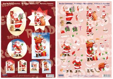 Reddy Cards 3D Stanzbogenset Weihnachtsmänner
