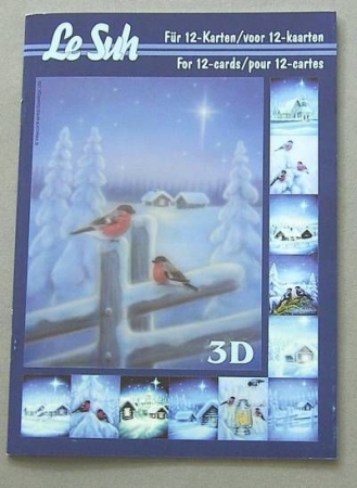 3 D Buch A 5 Format mit 12 Bildern Weihnachten in Blau