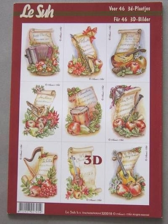 3 D Buch A 4 Format mit 46 Bildern Weihnachten Musik
