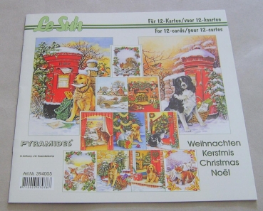 3 D Buch Format mit 12 Bildern Weihnachtsmotive