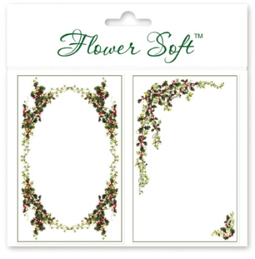 Preview: Kartenaufleger 11 x 7 cm, 2 x 5 Stück Florale Dekoration
