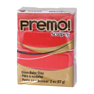 Modelliermasse PREMO Sculpey 57 Gramm Granatapfelrot