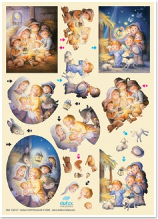 Preview: Reddy 3D Stanzbogen Kinder mit Jesuskind