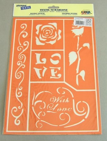 Kreul Textil-Schablone Romantic Rose