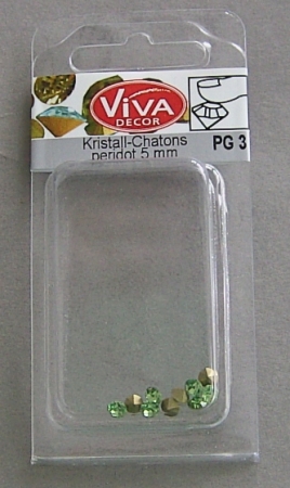 VIVA Decor Kristall-Chatons 10 Stück 5 mm peridot