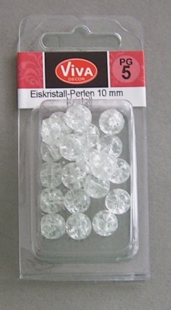 VIVA Decor Eiskristall Perlen Kristall 10 mm