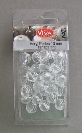 VIVA Decor Acryl Perlen 10 mm transparent