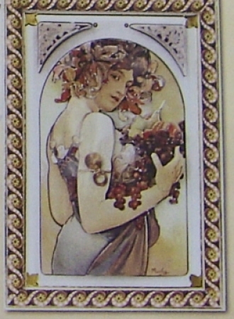 Preview: 3D Stanzbogen Jugendstil Flower and Fruit