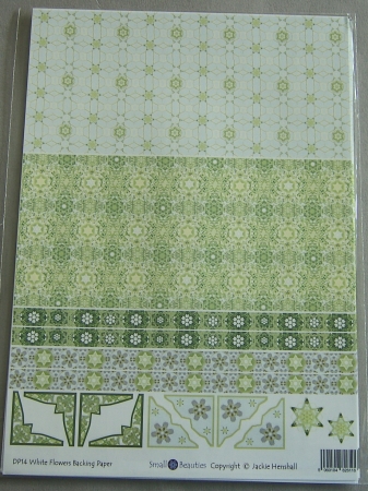 Hintergrundpapier Jackie Henshall Blumen grün-gelb-weiss