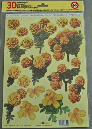 3D Stanzbogen Tagetes