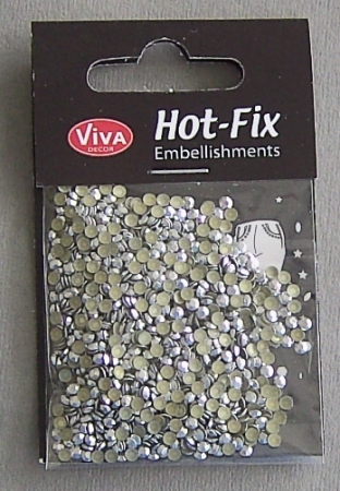 VIVA Decor Hot Fix Steine "Octagon Metallic" silber 3 mm