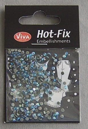 VIVA Decor Hot Fix "Octagon Glas Aqua irisierend" 3 mm