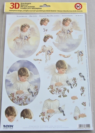 Reddy Cards 3D Stanzbogen Engel, Junge und Mädchen