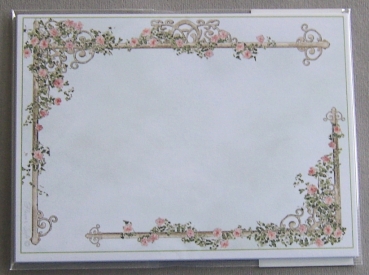 Kartenaufleger 11 x 15, 6 Stück Blumenränder