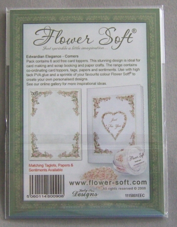 Preview: Kartenaufleger 11 x 15 cm 6 Sück mit Blumenecken