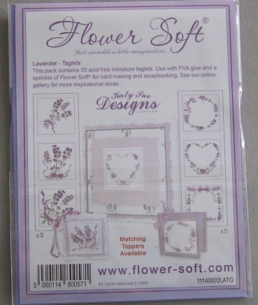 Preview: Kartenaufleger 13 x 4,2 cm 10 x 3 Stück Lavendel