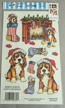 RUBBELBILDER Puppy Christmas