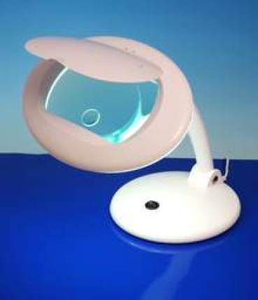 Tageslicht Tisch-Lupenleuchte mit extra großer Linse, 22 W