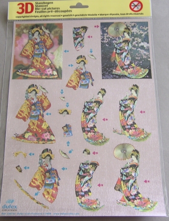Reddy 3D Metallgravur Stanzbogen Geishas 4