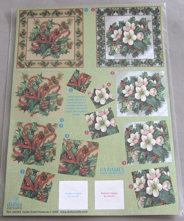 Dufex-Pyramex 3D Bogen Motiv Weihnachtsblumen