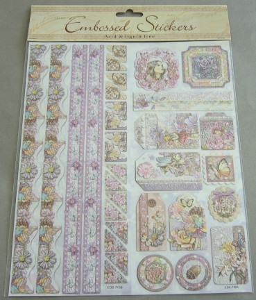 Le Suh Geprägte Sticker Blumenkinder rosa
