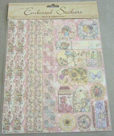 Le Suh Geprägte Sticker Blumenkinder rosa