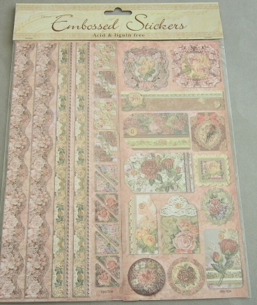 Le Suh Geprägte Sticker Rosen rosa