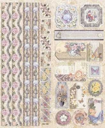 Preview: Le Suh Geprägte Sticker Schmetterling Blumen