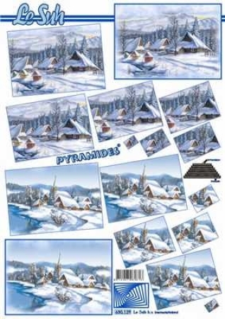Le Suh Schneidebogen für Pyramidentechnik Schneelandschaft