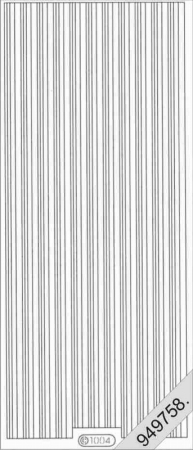 Stickerbogen 10 x 23 cm Aufkleber Flitter Transparent Rand gerade Gold