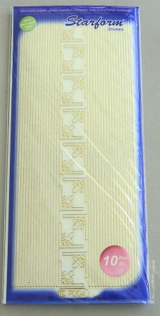 Stickerbogen 10 x 23 cm Aufkleber Flitter Transparent Linien und Ecken