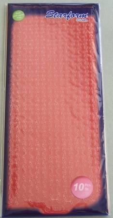 Le Suh Stickerbogen 10 x 23 cm Ränder rot